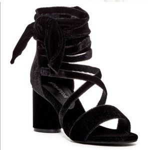 Jeffrey Campbell Black Faustino Velvet Sandal
